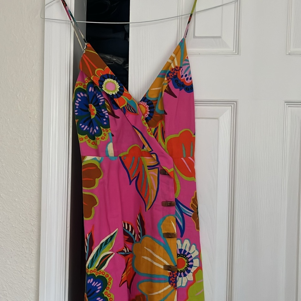 NWTS- Farm Rio Full Garden Mini Dress: XXS - Picture 7 of 7